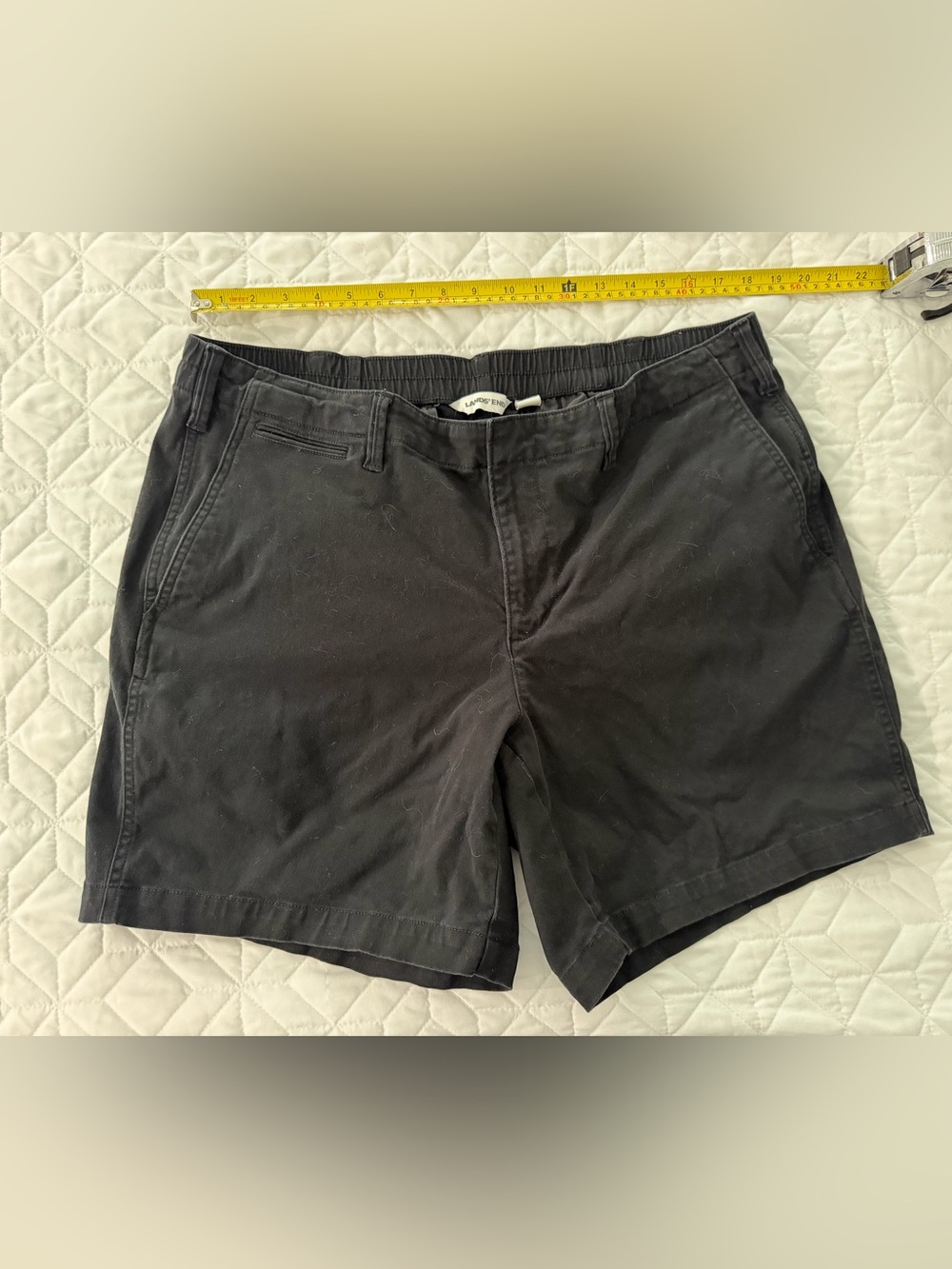 Lands End Black Chino Shorts 18W
